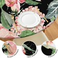thumbnail image 4 of Pioneer Flower Floral Print Pattern Round Fitted Tablecloth with Elastic Edge,Dining Table Cover Waterproof,Outdoor Round Tablecloth for Camping,Dining,Indoor and Outdoor, 4 of 7