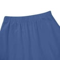 thumbnail image 5 of Active Shorts for Women Comfortable Knee-Length Shorts for Women - Cotton Linen Drawstring Lightweight Wide Leg Bermuda Pants with Pockets Blue L, 5 of 9