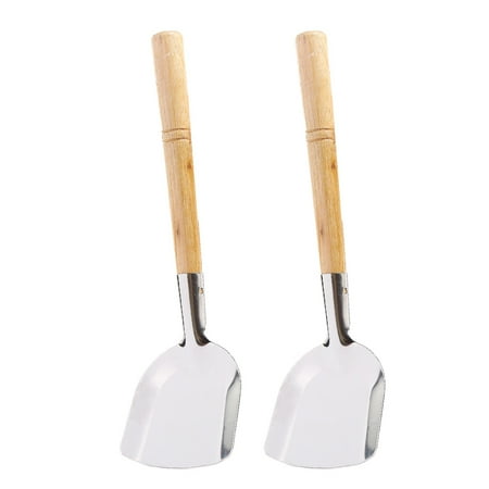 

Spatula Wok Turner Cooking Wooden Stainless Steel Asian Chef Chinese Wood Professional Fry Spoon Shovel Scoop