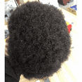 thumbnail image 5 of African American Wigs Mono Lace with PU Base Mens Hairpiece 120% Medium Density Tight Curly Human Hair Toupee #1 Jet Black (8x6 Inch), 5 of 7
