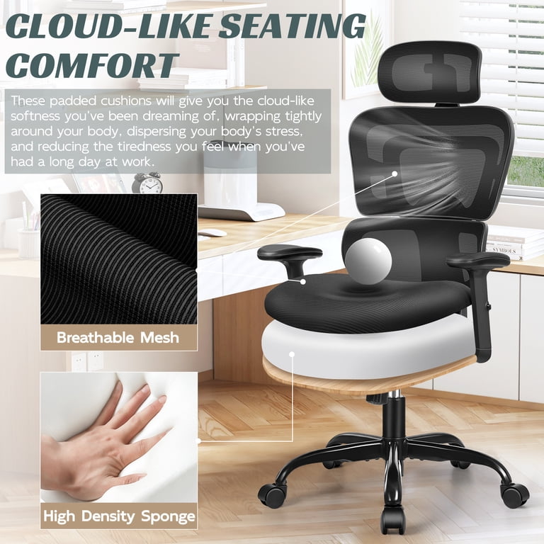 Coolhut High Back Ergonomic Office Chair, Mesh Black photo 3