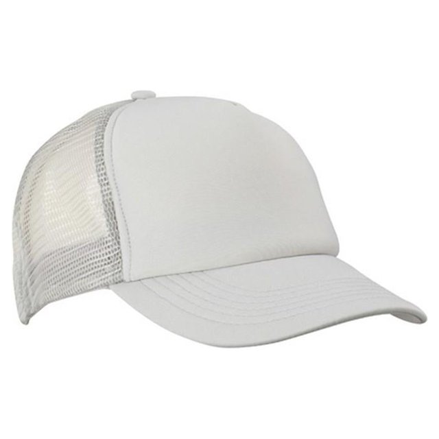 Myrtle Beach - Gorra de cinco paneles con malla de poliéster para adultos unisex (Gris Claro)