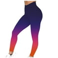 thumbnail image 2 of SELONE Sexy Leggings for Women Mid Rise Stretch Polyester Fashion Clothes Ankle Length Slim Lounge Trousers Purple S, 2 of 5
