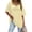 Yellow, variant on Tbopshirt Womens Tops,Summer Clearance Women Plus Size Loose Casual Short Sleeve Short Neck Solid Casual Blouse T-shirt Tunic Tops