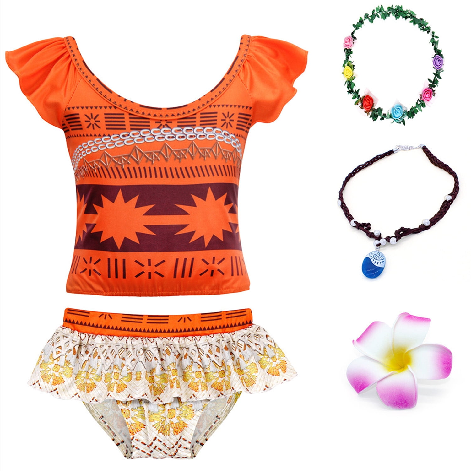 Moana Swimsuits 2 Piece for Girls Princess Bathing Suit Adventure ...