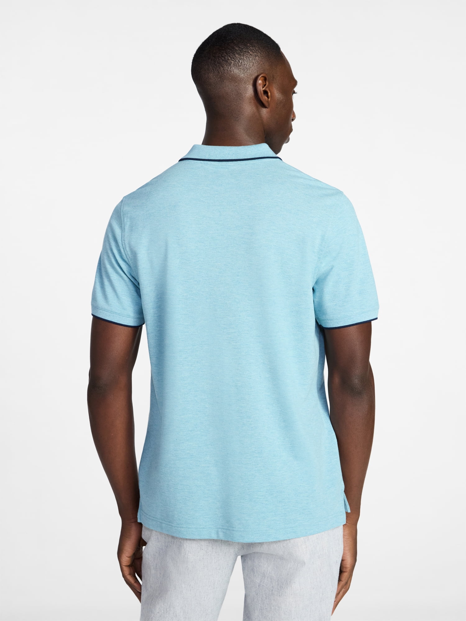 George Men's and Men's Big & Tall Tipped Pique Polo Shirt with Short Sleeves, Sizes XS-5XL, LT-3XLT