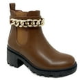 thumbnail image 2 of Women's Lug Sole Mid Chunky Block Heel Fashion Elastic Panel Ankle Bootie, 2 of 4