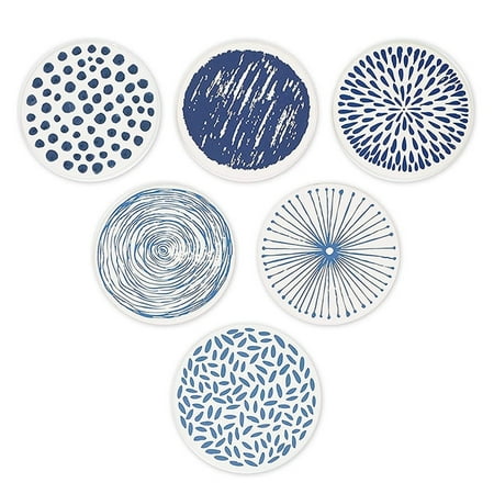 

WANGQ 6-piece Beverage Coaster Round Coaster Cups And Cups Desktop Protection Pads