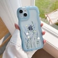 thumbnail image 4 of Compatible for iPhone 13 Pro Case Clear,Flower Cute Wavy Phone Case,Floral Aesthetic Protective Soft TPU Blue Case for iPhone 13 Pro Women Girl 6.1 inches, 4 of 14