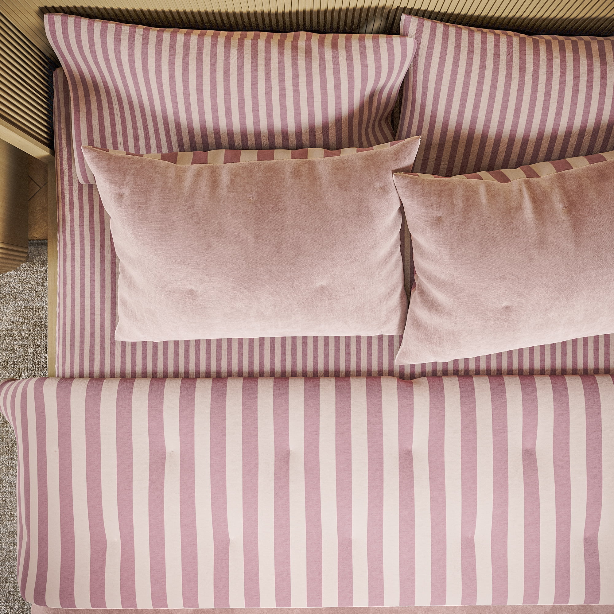 Beautiful Bedding Collection By Drew Barrymore Cotton, Polyester Velvet Quilts, Full/Queen - Reversible