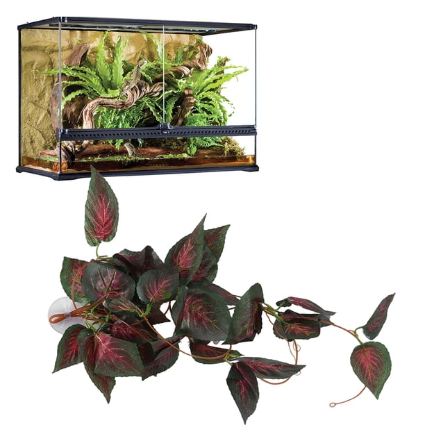 Simulación De Reptiles Paisajismo Decorativo Vine Verde Para Caja De Mascotas