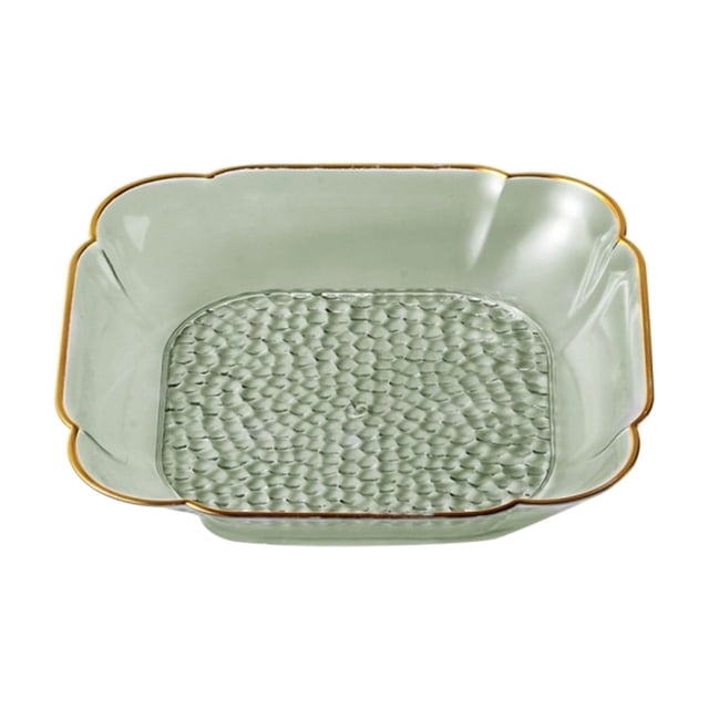Plastic Candy Tray for Parties, Fruit Serving Tray with Non-Slip Base, Household Snack Tray for Living Room Dining Table, Clear Melon Tray for Daily Use