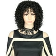 thumbnail image 4 of Happydeer Women African Fluffy Curly Short Hair Matte High Temperature Fiber Wig Hairpiece, 4 of 13