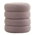 thumbnail image 1 of Vanity Stool, Lambswool Fabric, Ottoman, Padded Seat Foot Rest Stool, 1 of 7