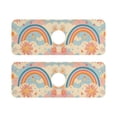 thumbnail image 7 of Yayeee Faucet Mat for Kitchen Sink 14.7" Diatomite Long Splash Guard Pad, Pink Retro Sun, 2 Pack, 7 of 7