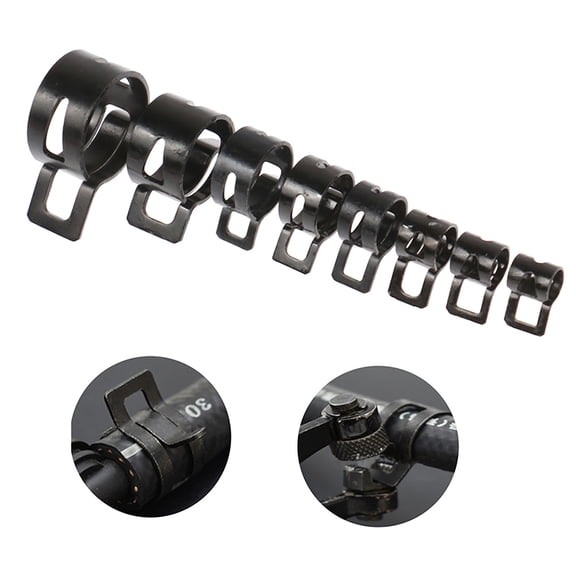Racing Butterfly 10Pcs Hose Clamps Fuel Hose Line Water Pipe Clamp Hoops Air Tube Fastener Spring Clips Diameter 6mm 7mm 8mm 10mm 12mm 14mm 16mm 20mm