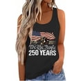 thumbnail image 3 of 250th Anniversary Tank Top for Women 1776-2026 - We the People Vintage Eagle American Flag Scoop Neck Sleeveless Tee - Patriotic Independence Day Graphic Top Black L, 3 of 8