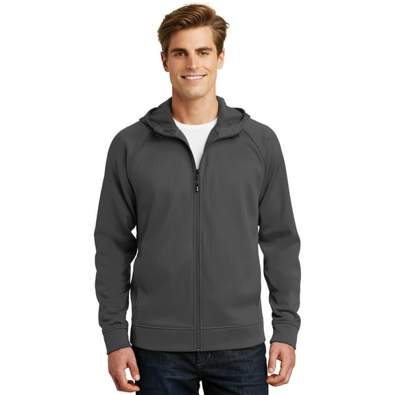 Sport-Tek Men's Rival Tech Fleece Full-Zip Hooded Jacket. ST295