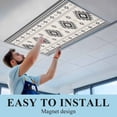 thumbnail image 6 of Gray Beige Boho Fluorescent Light Covers, Ethnic Tribe Southwestern Vintage Magnetic Light Covers for Ceiling Lights, Fluorescent Ceiling Shade Filters for Classroom Bedroom Office 4x2Ft x 3PCS, 6 of 8
