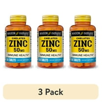 (3 pack) Mason Natural Zinc 50 mg Tablets - Improved Immune Support