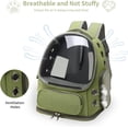 thumbnail image 2 of Cat Backpack Carrier for Cats and Small Dogs, Breathable Cat Bubble Backpack, Airline Approved Pet Travel Carrier for Hiking Camping Outdoor(Green), 2 of 14