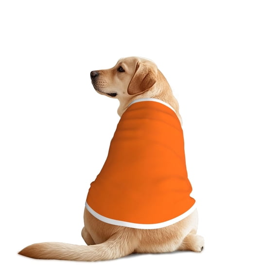 Dog Summer T-Shirts Vest Burnt Orange Solid Color Pet Breathable Basic Clothes for Larg Dogs 3X-Large