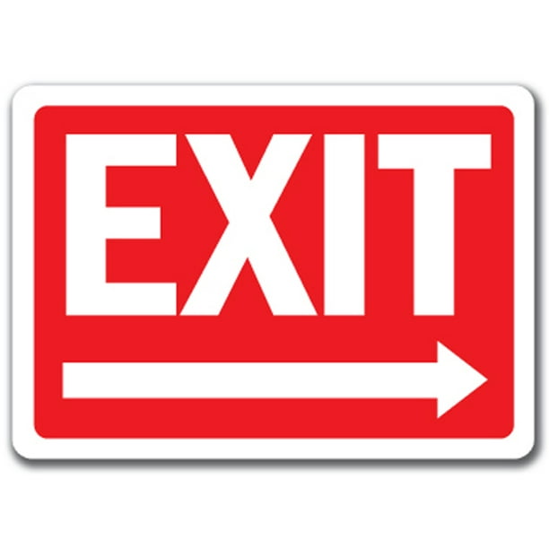 Exit Sign With Right Arrow - 10