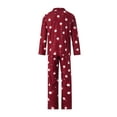 thumbnail image 4 of Seyurigaoka Family Matching Christmas Pajamas Outfit Santa Claus Pattern Long-Sleeve Tops + Straight-leg Pants + Pet Pajamas Holiday Christmas Sleepwear Set, 4 of 9