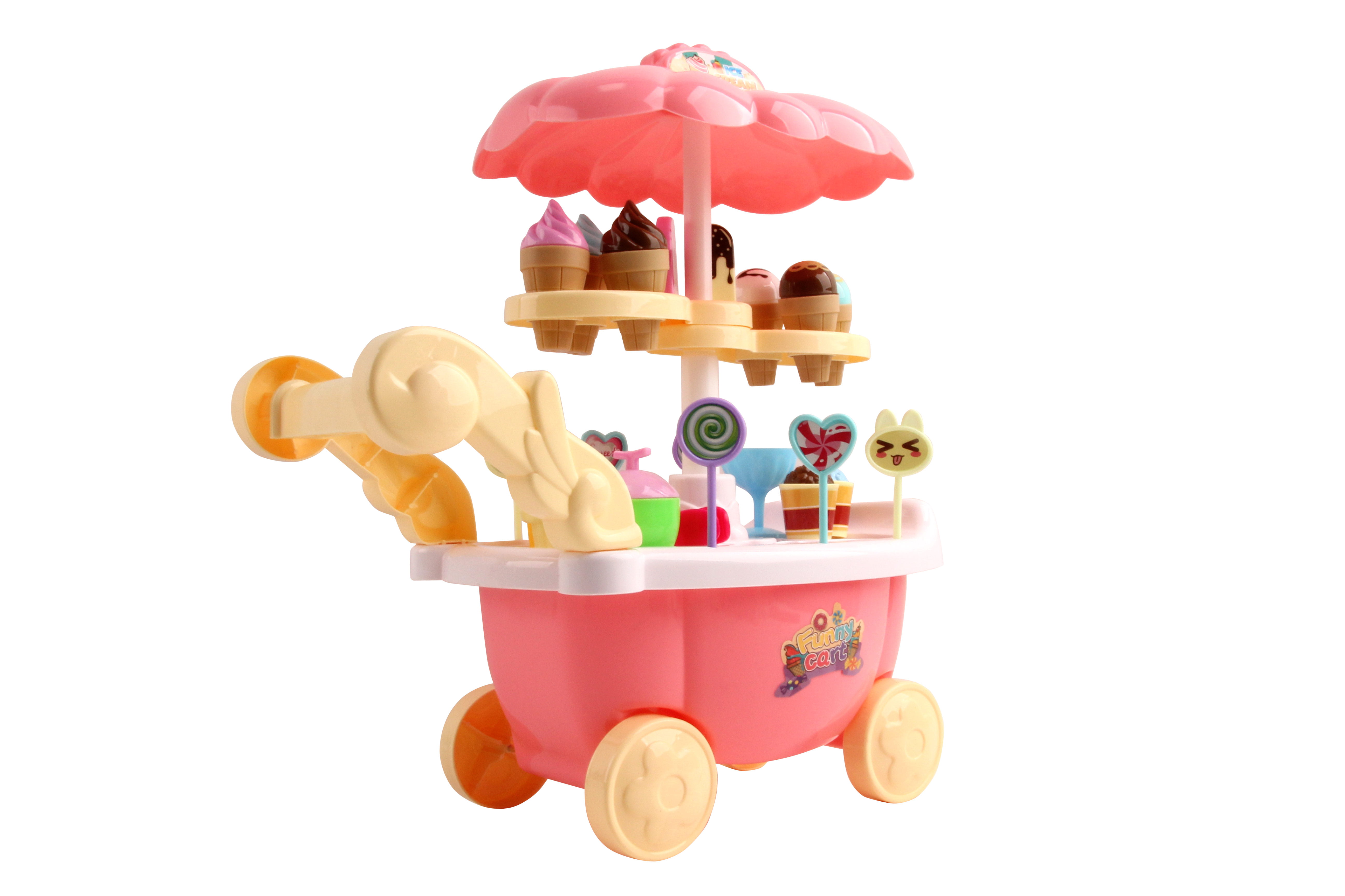 Vokodo Ice Cream Cart 31 Piece Dessert Candy Kitchen Toy Set With Music TK-10