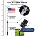thumbnail image 6 of 8 Piece Solar American Flag Pathway Stake Light Set, Patriotic Red White Blue Waterproof LED Outdoor Yard Garden Stake with 8 Lighting Modes for 250th Anniversary, 4th of July Decoration, 6 of 8