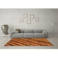 thumbnail image 3 of Ahgly Company Indoor Round Oriental Orange Modern Area Rugs, 4' Round, 3 of 4