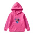 thumbnail image 1 of Moonsky Sudadera con capucha y cordón HUNTRX, estampado de grupo de chicas coreanas, jersey corto, suave y cómodo, top de manga larga para primavera y otoño.,Rosa intenso,110, 1 of 5