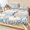 Gray-Blue, variant on King Size Fitted Sheet Set - Coastal Pumpkins Fall 3 Piece Bedding Sets 16" Deep Pocket Fitted Sheet with 2 Pillowcases, Thanksgiving Weeping Wooden Brushed Microfiber Hotel Luxury Bed Sheets
