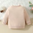 thumbnail image 4 of SUXIAN Girls Sweatshirt Solid Color with Ruffles Lace Trim Pullover for Toddler Cute Wear Beige 3-6 Months, 4 of 6