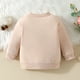thumbnail image 2 of Gibobby Sudadera playera de manga larga con cuello redondoCamiseta de manga larga con volantes para niñas pequeñas(Beige, 9-12 Meses), 2 of 5