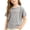 Gray, variant on Boys Girls Kids Breathable Openwork Knit T-Shirt, Short Sleeve Crew Neck Summer Top for 1-10 Years Old, Lightweight Casual & Play Wear Khaki 7 Years