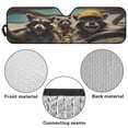 thumbnail image 6 of Uorisanigo Windshield Sun Shade for Jeep Wrangler JK JKU JL JLU1997-2024, Cute Raccoon Driving Front Window Visor Shade Blocks UV Rays Foldable Sunshade with Storage Pouch, Easy to Store, 6 of 7