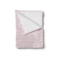 thumbnail image 2 of Floral Soft Flannel Fleece Throw Blanket, Ornamental Damask Stencil Inspired Flourishing Petals Leaves Motif, Cozy Plush for Indoor and Outdoor Use, 60" x 80", Blush Dried Rose, by Ambesonne, 2 of 5