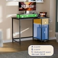 thumbnail image 3 of 39 Inch Computer Desk with Monitor Stand Small Home Office Desks with Non-Woven Storage Drawer for Bedroom Study Table Writing and Work Desk Black, 3 of 6