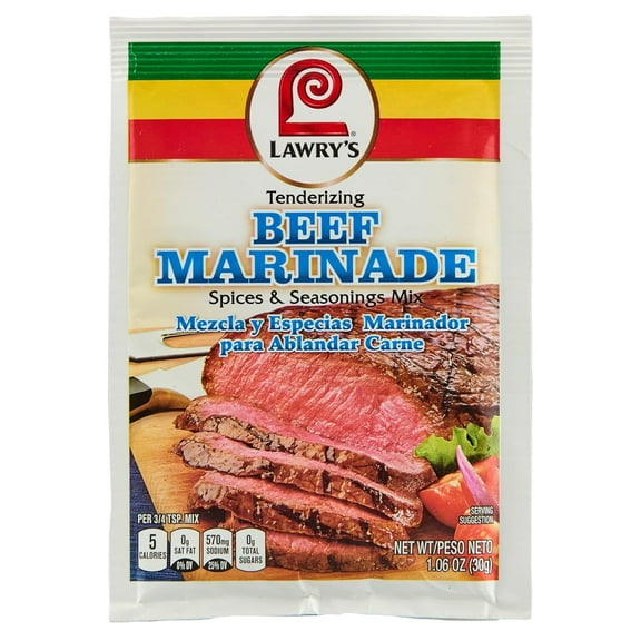 Lawry's Tenderizing Beef Marinade Spices & Seasonings Mix 1.06 oz