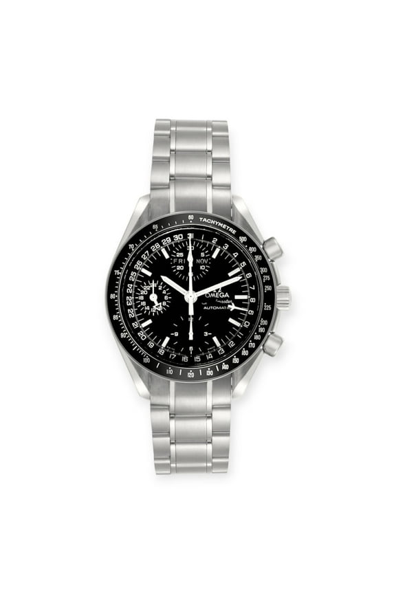 Pre-Owned Omega Speedmaster Day-Date 3520.50.00 Black Dial Steel Mens Watch