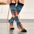 thumbnail image 5 of FORMRS Womens Knee High Socks Casual Long Thick Travel Daily Wear, 2 Pairs, Astronaut at Dawn, 5 of 6
