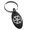 Black, variant on Stainless Steel Ancient Tribal Change Rune Engraved Small Oval Charm Keychain Keyring