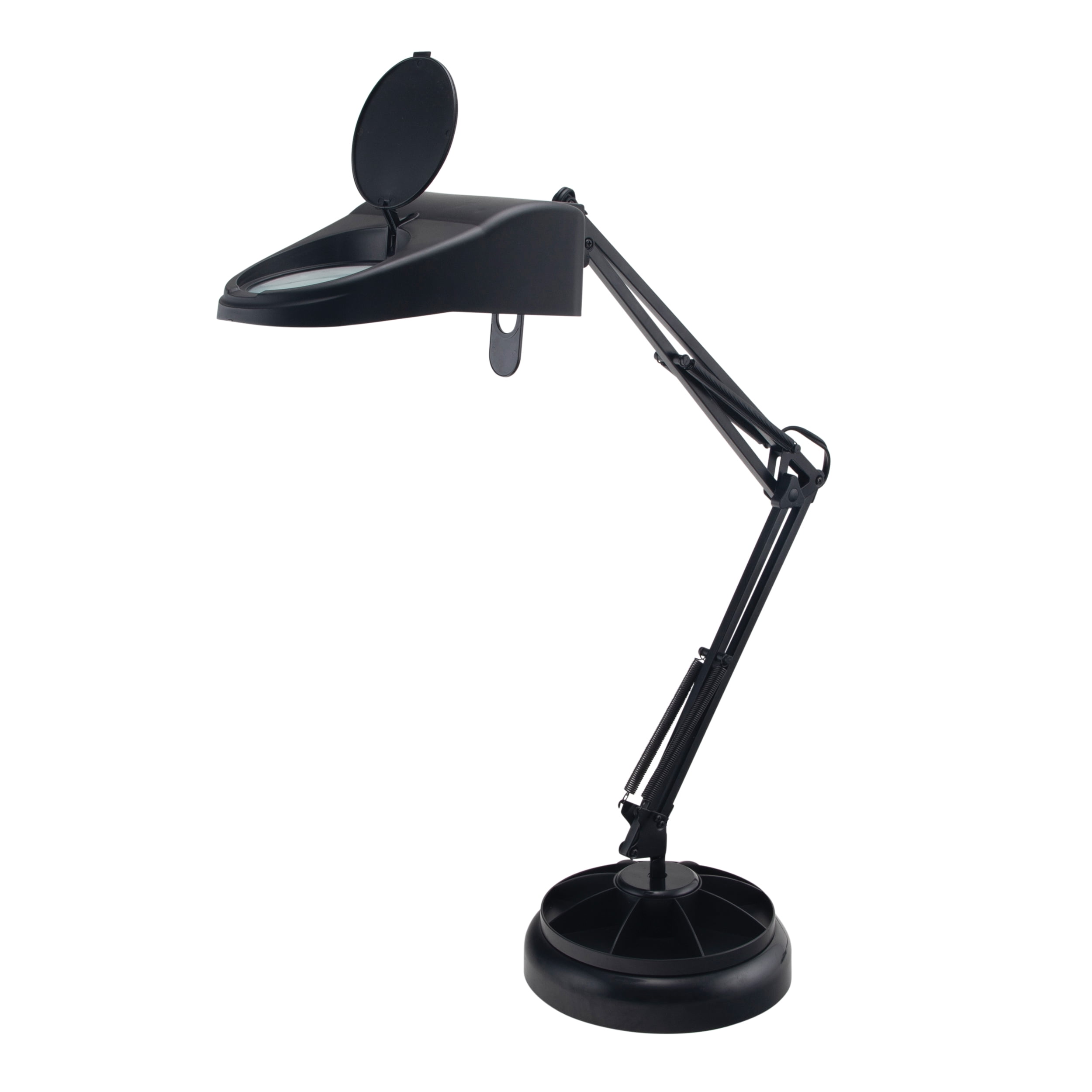 V-Light 31.5 inch Black CFL 3-Diopter Magnifier Lamp with Organization Base