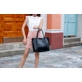 thumbnail image 5 of Dreubea Bolso de hombro de piel sintética suave para mujer, bolso de mano con borlas de gran capacidad, 5 of 5