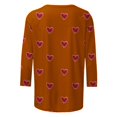 thumbnail image 4 of Trendy Shirt for Women Heart Blouse Crewneck Tunic Tshirts Juniors Plus Size Tees Outfits Fashion Valentines Day, 4 of 5