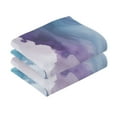 thumbnail image 2 of Blue and Purple Marble 2 PCs Cotton Hand Towels Absorbent Face Towel Soft Breathable Towel Set for Bathroom Kitchen Hotel Gym Decoration, 2 of 8