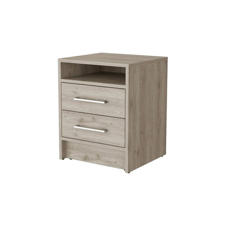 Newboti Furniture Philadelphia Nightstand, Two Drawers, Concealed Shelf 48675