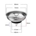 thumbnail image 5 of Kitchen Sink Drain Strainer Press Stopper Anti-clogging Quick Drainage Universal Stainless Steel Sink Drain Filter Catcher Basket Cover Jikaix-2025, 5 of 5