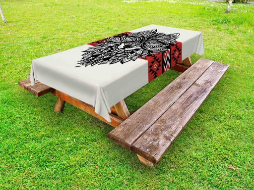 Swirls Outdoor Picnic Tablecloth in 3 Sizes Washable Waterproof 
